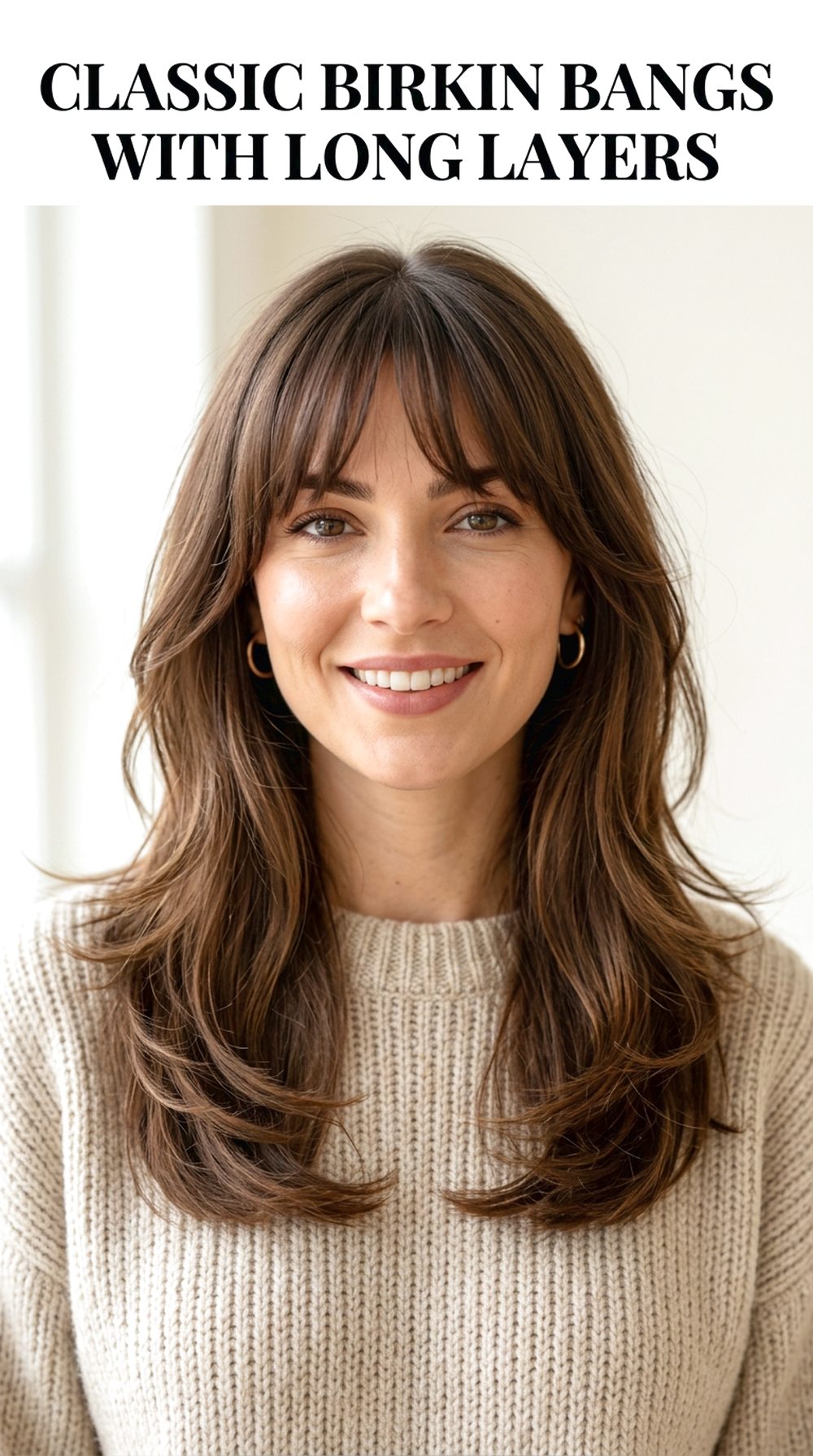 Classic Birkin Bangs With Long Layers