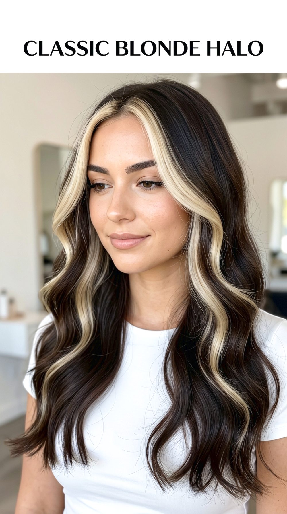 Classic Blonde Halo on Deep Brunette