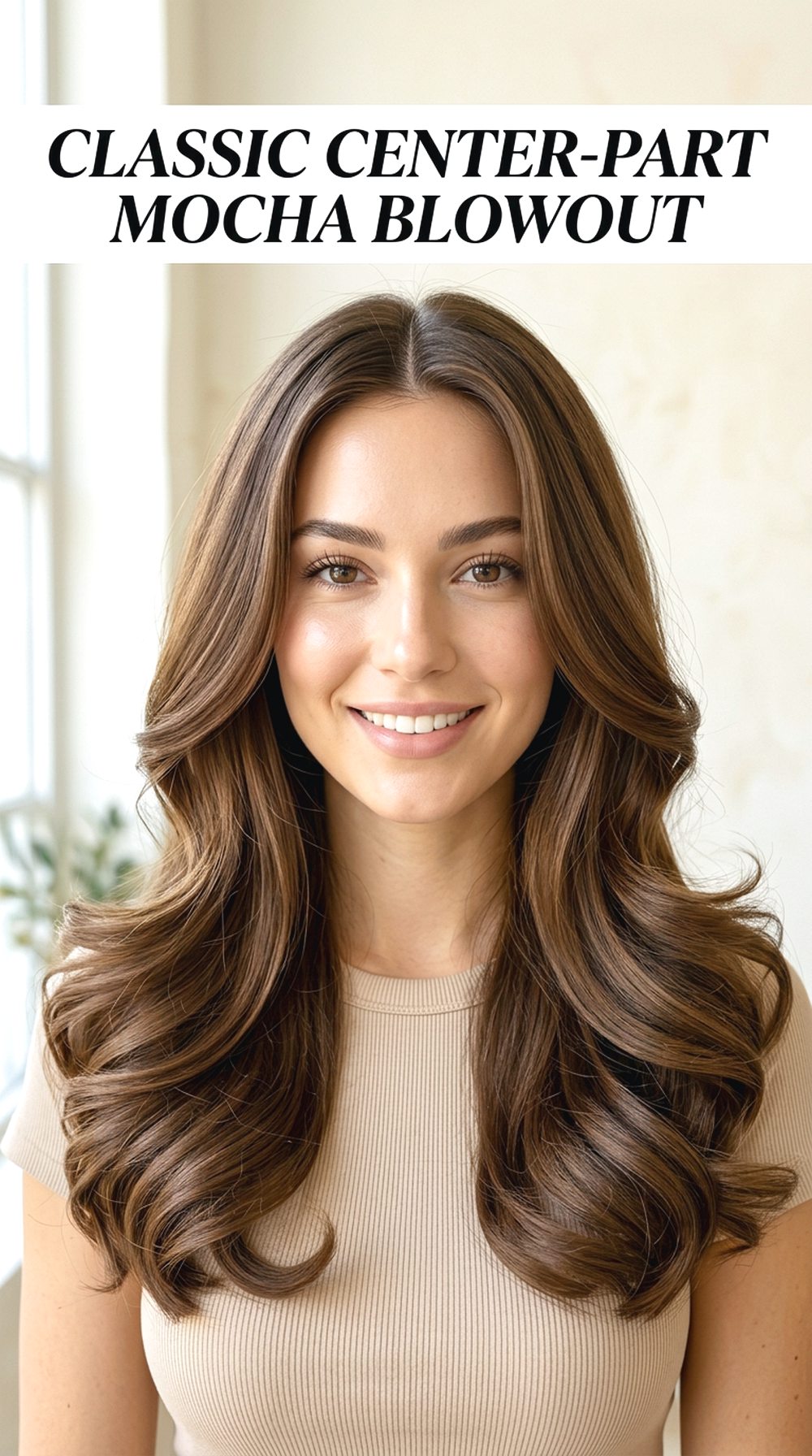 Classic Center-Part Mocha Blowout