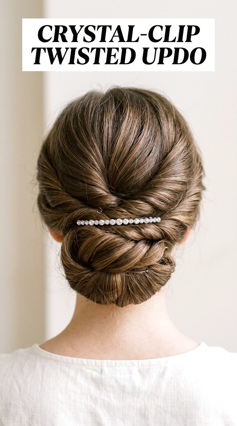 Crystal-Clip Twisted Updo