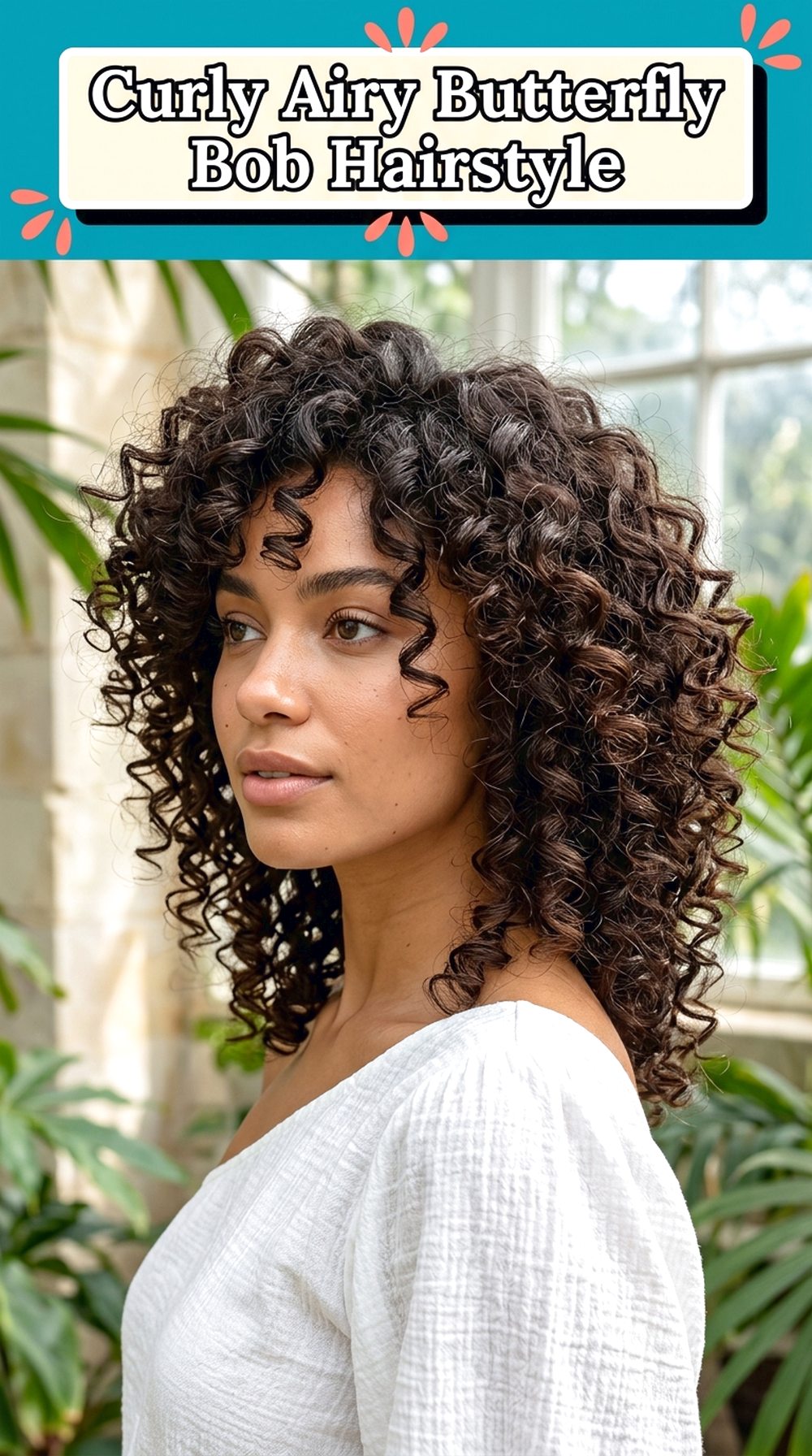 Curly Airy Butterfly Bob