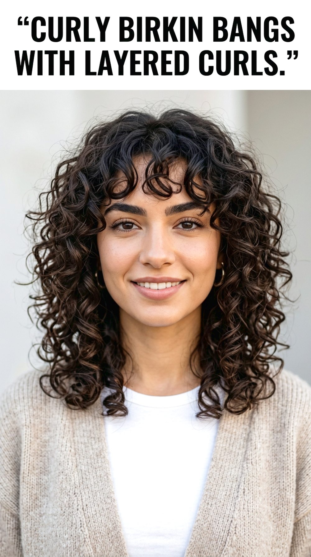 Curly Birkin Bangs With Layered Curls