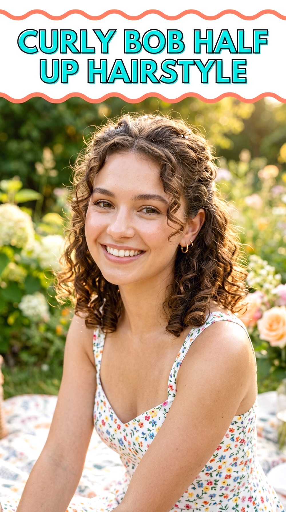 Curly Bob Half Up