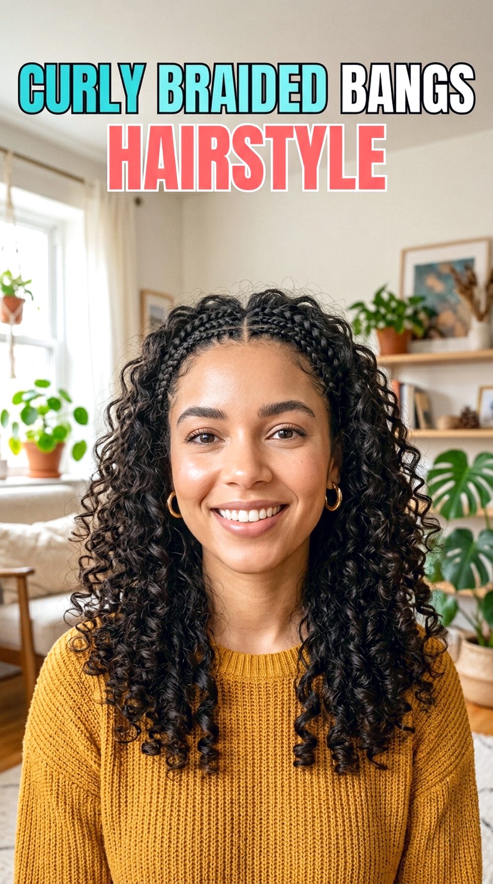 Curly Braided Bangs