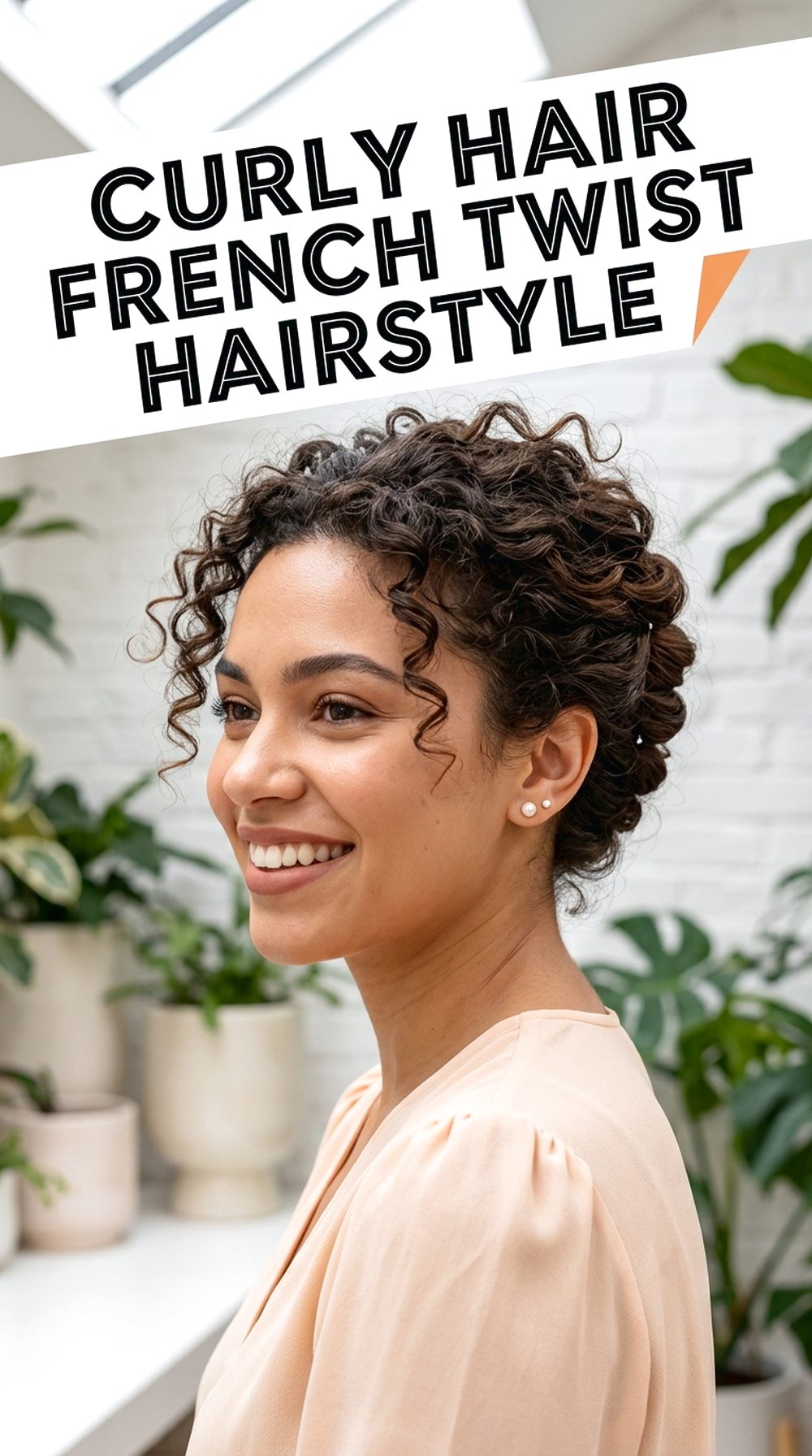 Curly Hair French Twist