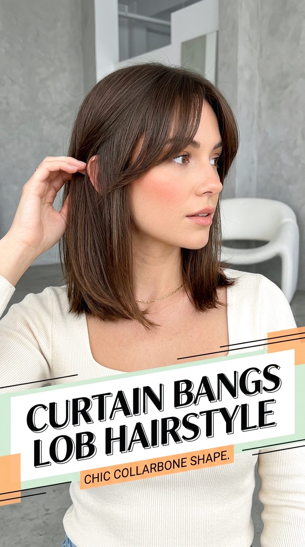 Curtain Bangs Lob