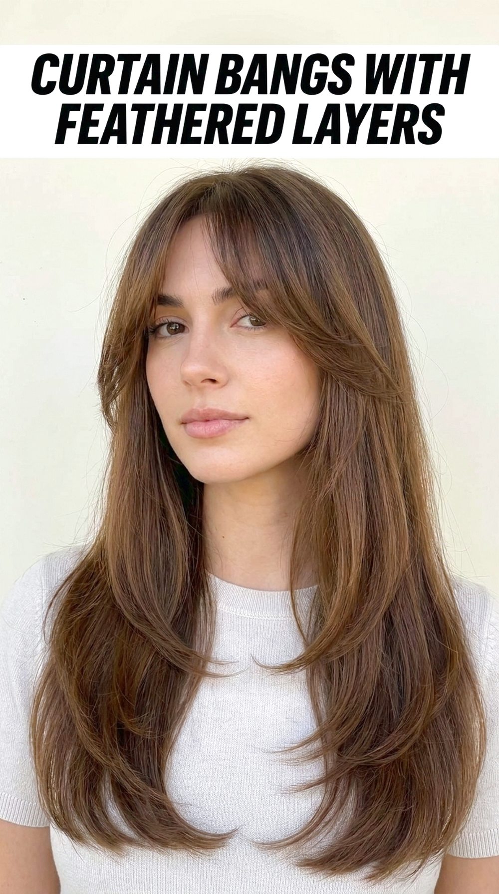 Curtain Bangs With Feathered Layers