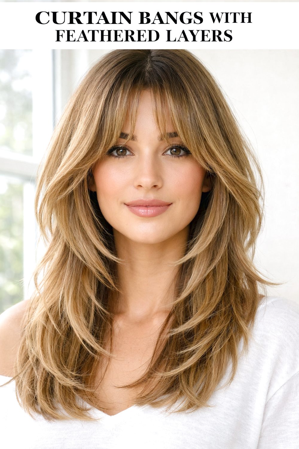 Curtain Bangs With Feathered Layers