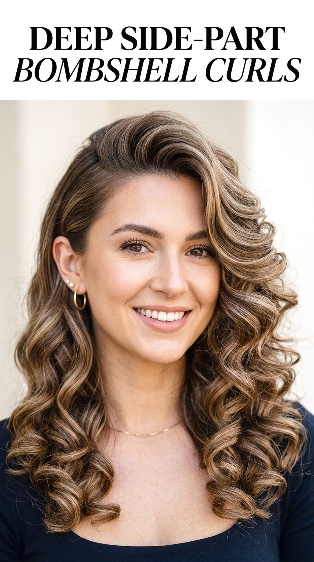 Deep Side-Part Bombshell Curls