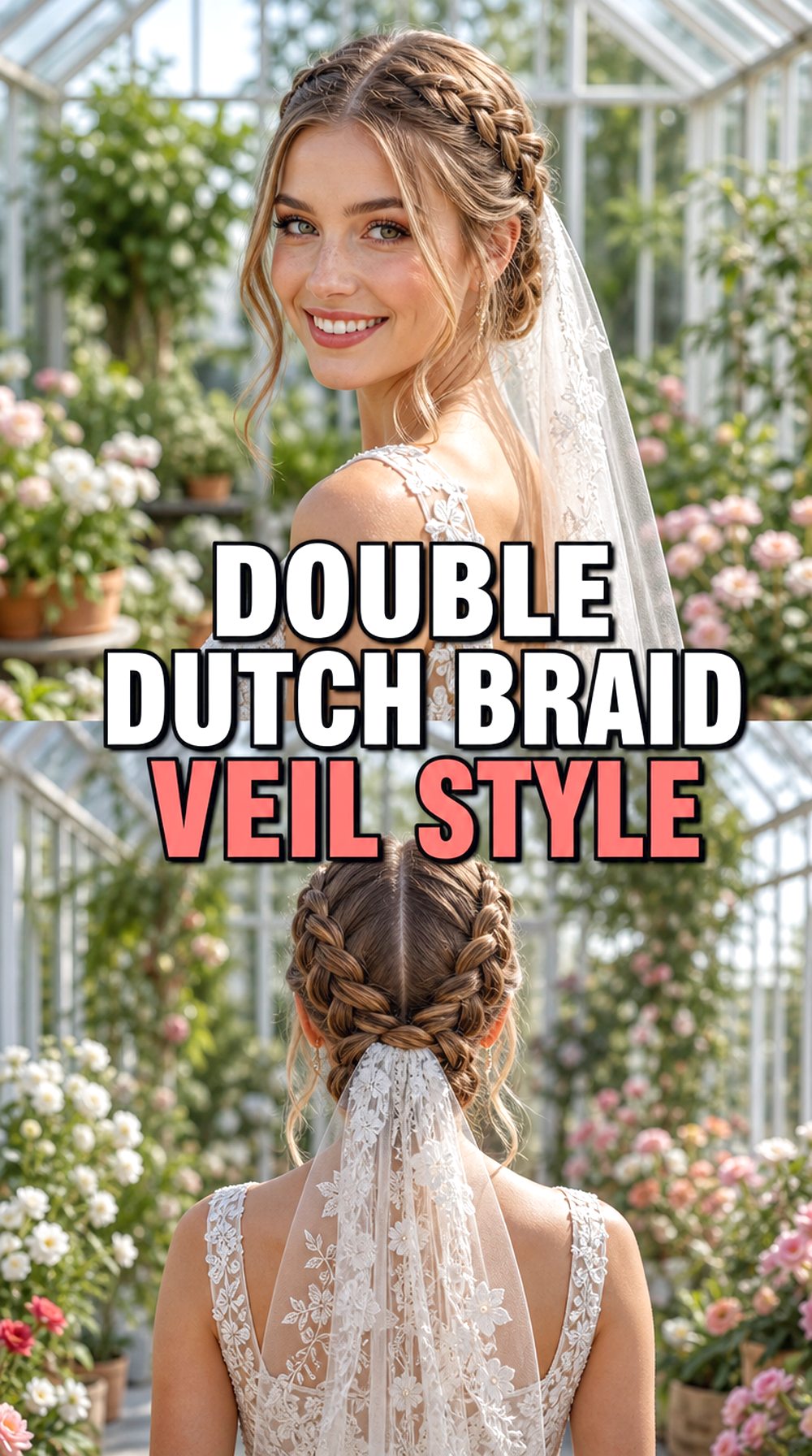 Double Dutch Braid Veil Hairstyle
