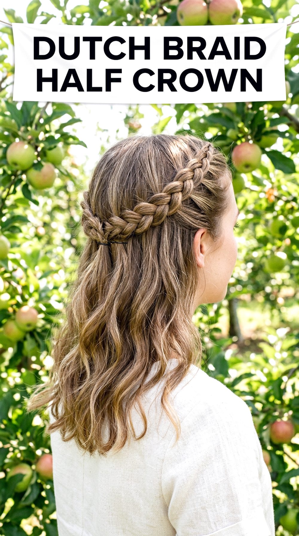 Dutch Braid Half Crown
