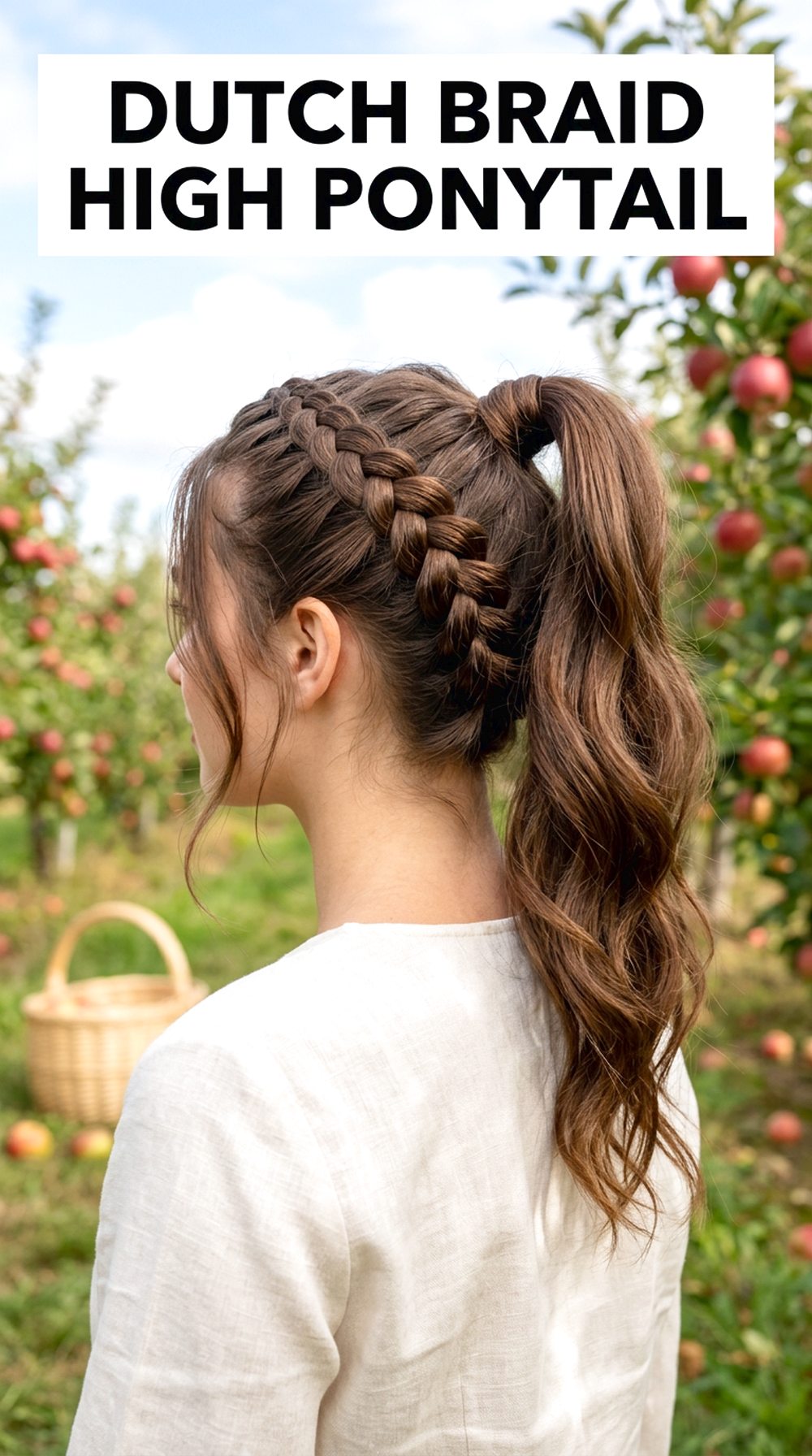 Dutch Braid High Ponytail