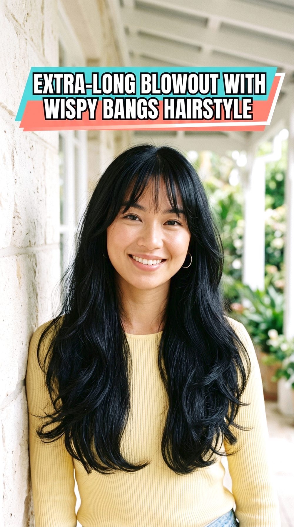 Extra-Long Blowout With Wispy Bangs
