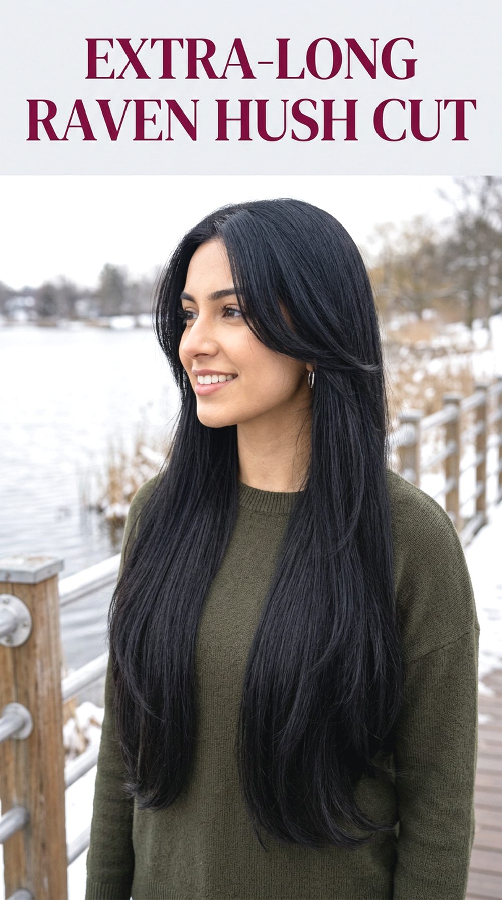 Extra-Long Raven Hush Cut With Face-Framing Layers