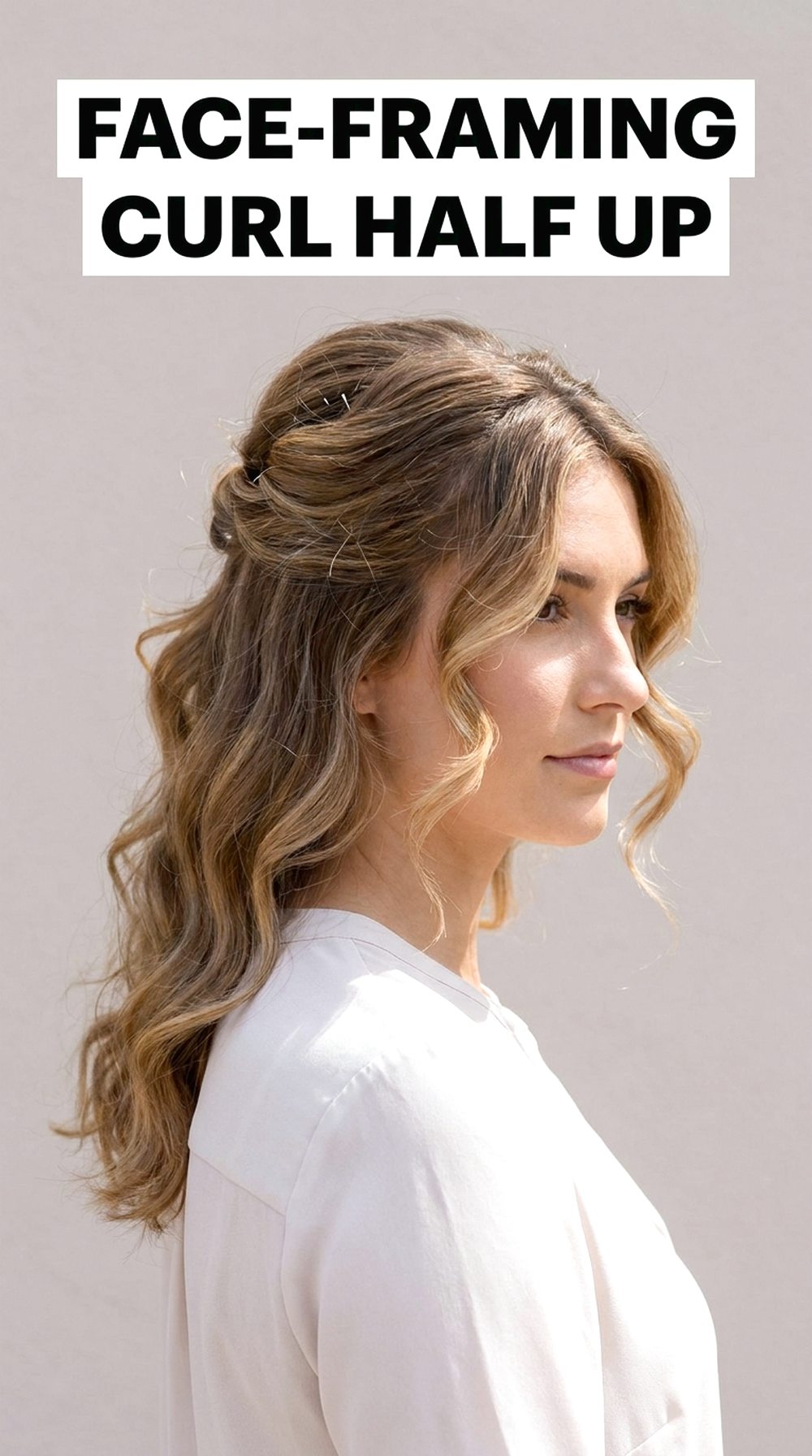 Face-Framing Curl Half Up