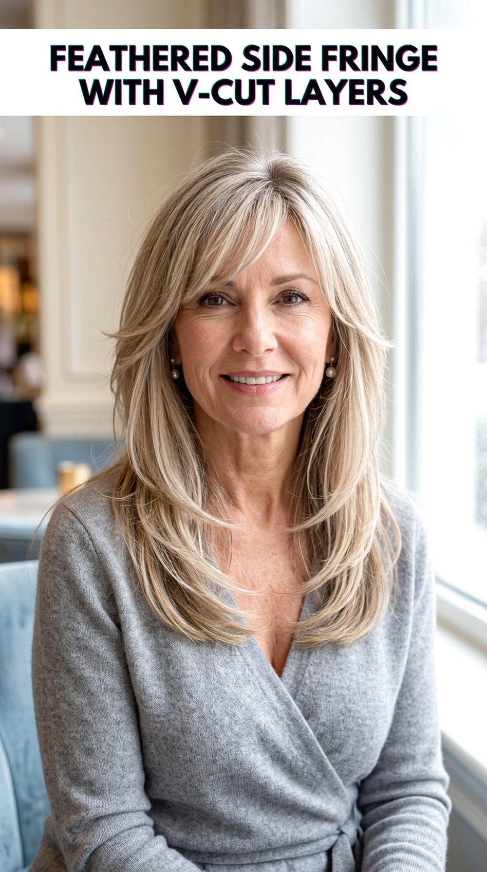 Feathered Side Fringe With V-Cut Layers