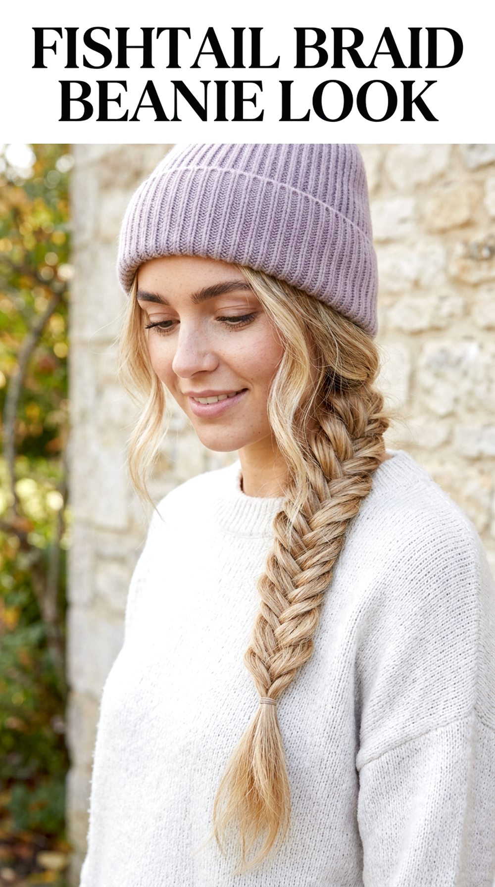 Fishtail Braid Beanie
