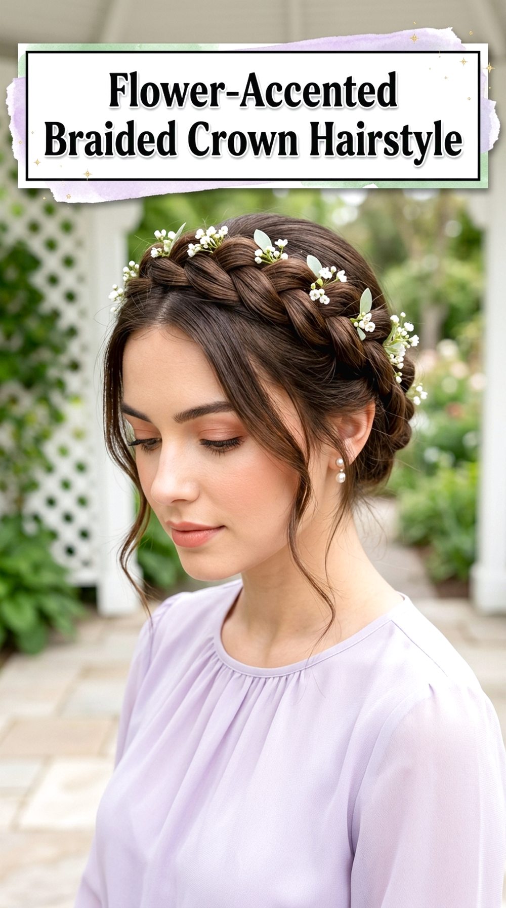 Flower-Accented Braided Crown