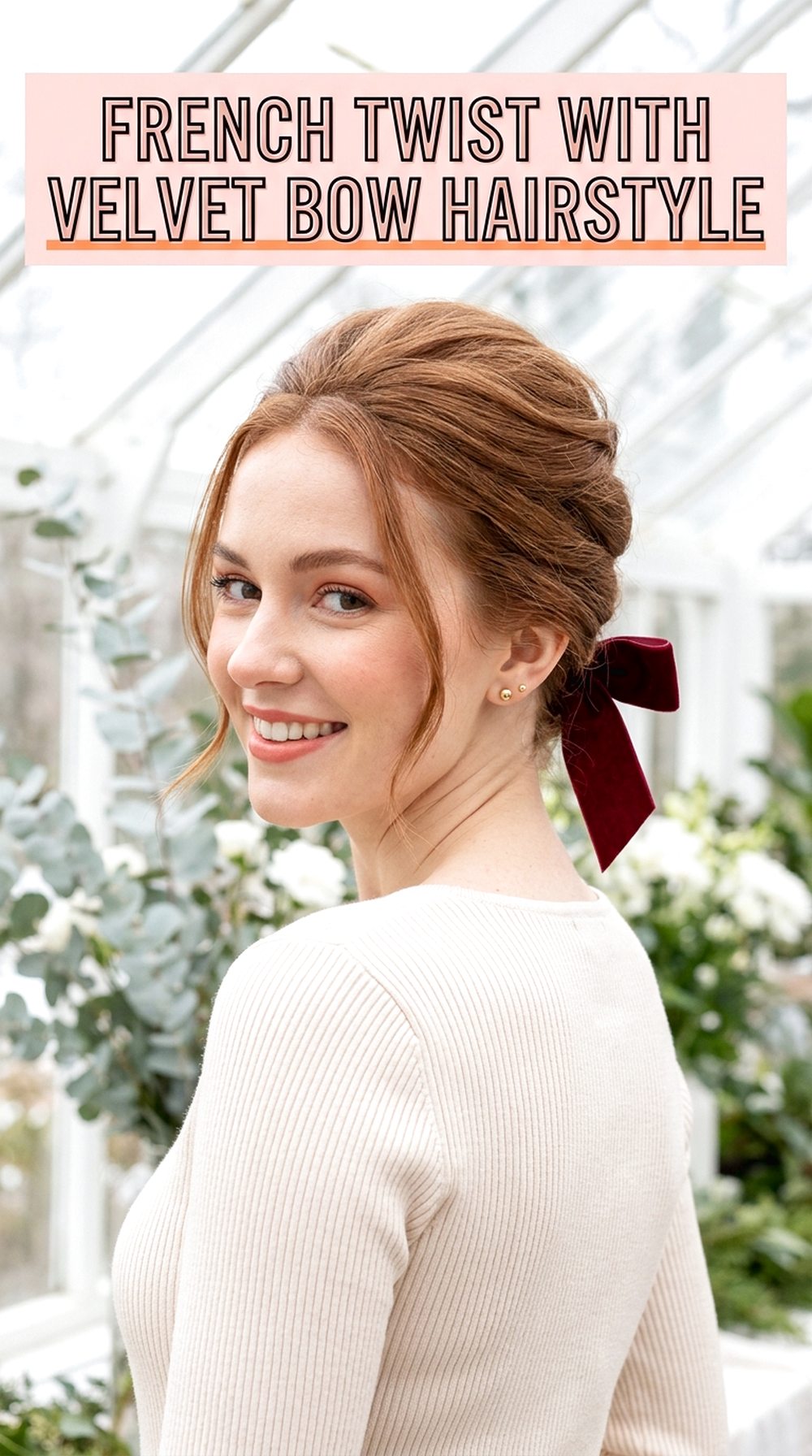 French Twist With Velvet Bow