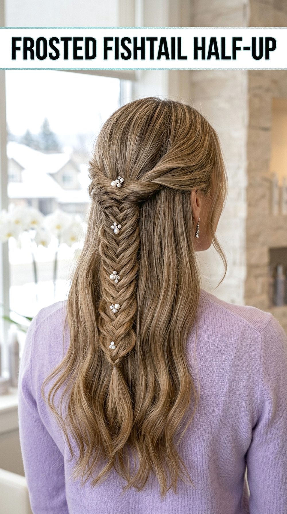 Frosted Fishtail Half-Up