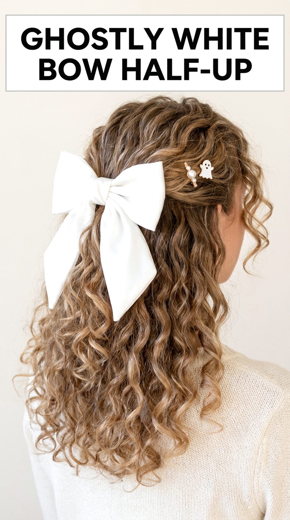 Ghostly White Bow Half-Up