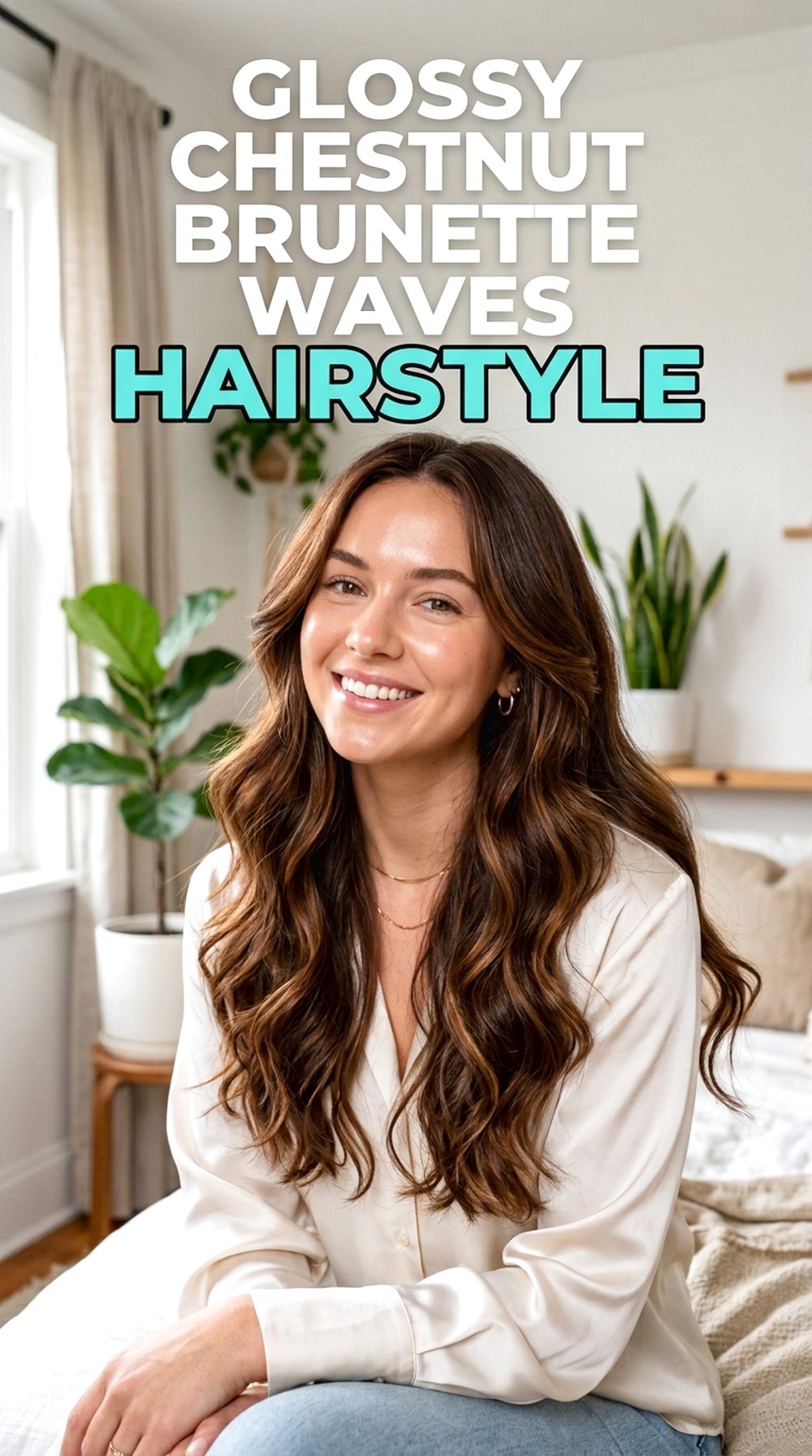 Glossy Chestnut Brunette Waves