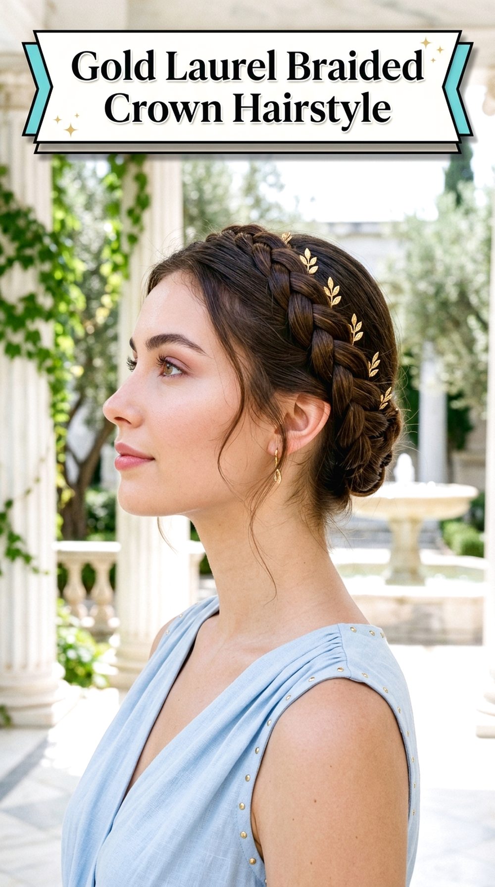 Gold Laurel Braided Crown