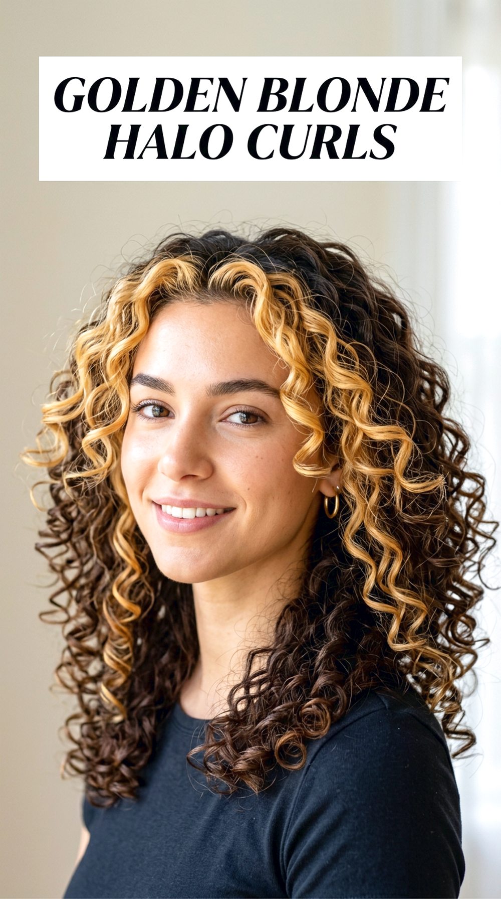 Golden Blonde Halo Curls
