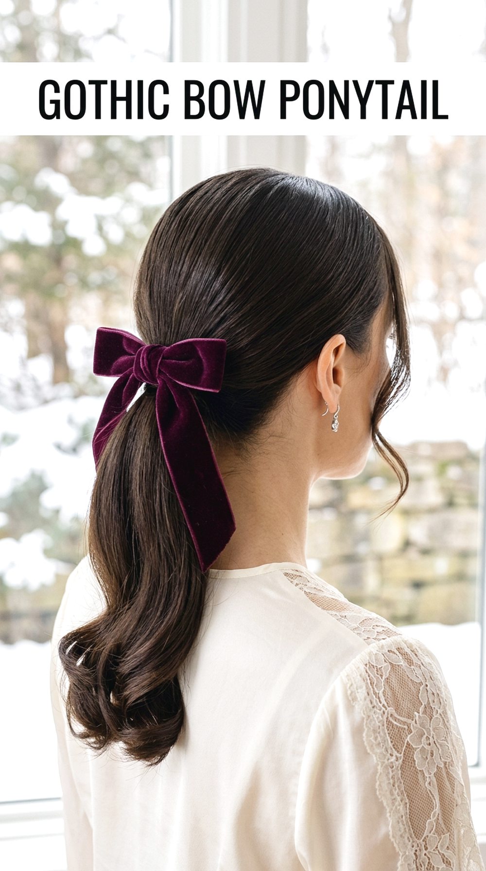 Gothic Bow Ponytail