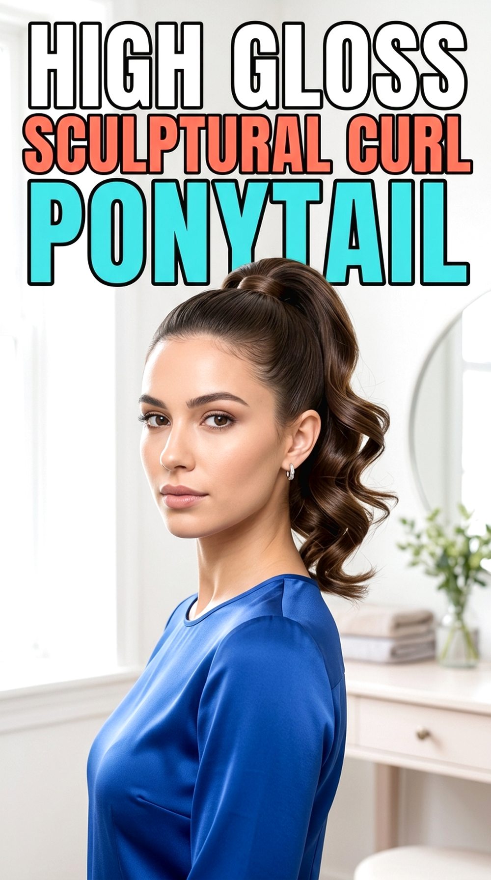 High Gloss Sculptural Curl Ponytail