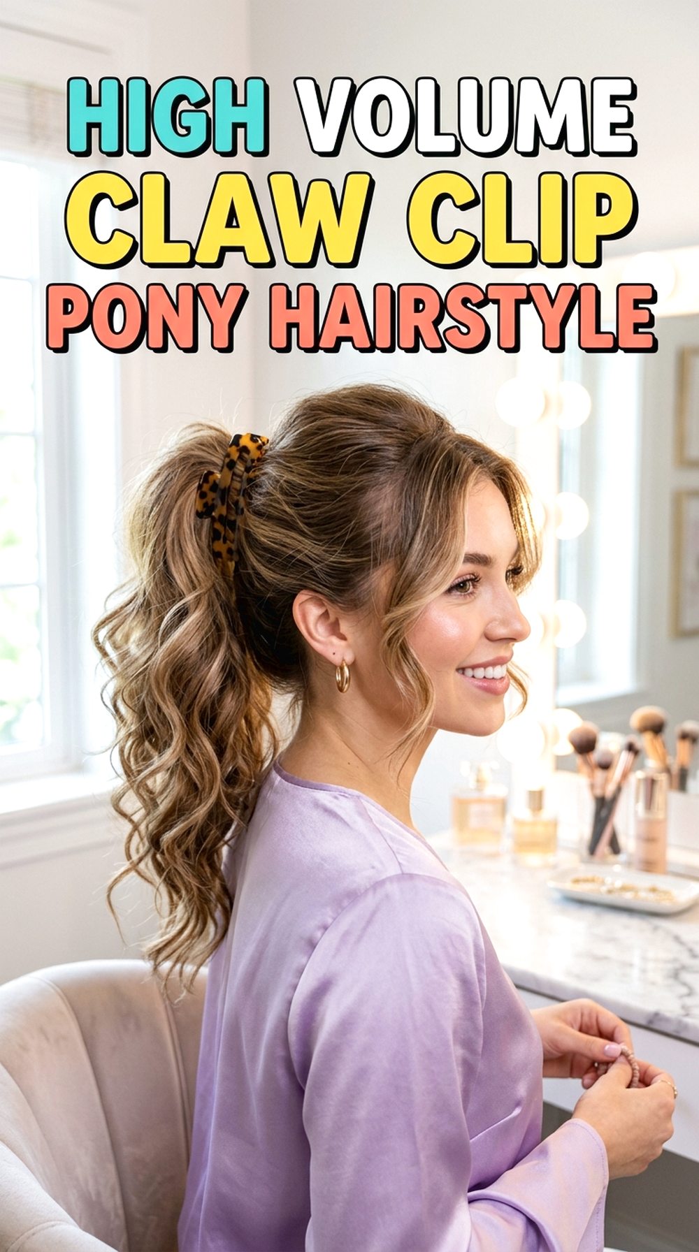 High Volume Claw Clip Pony Hairstyle