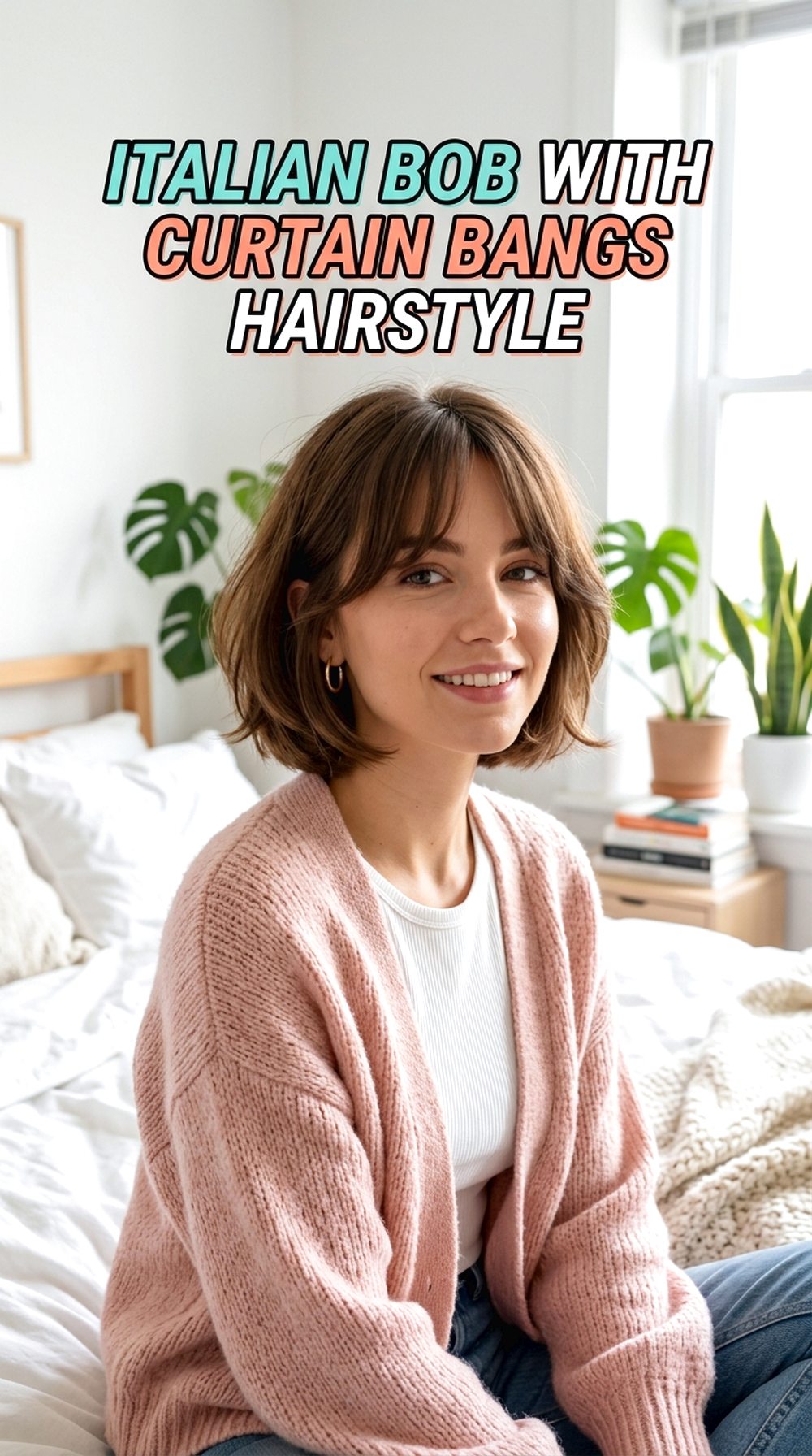 Italian Bob With Curtain Bangs