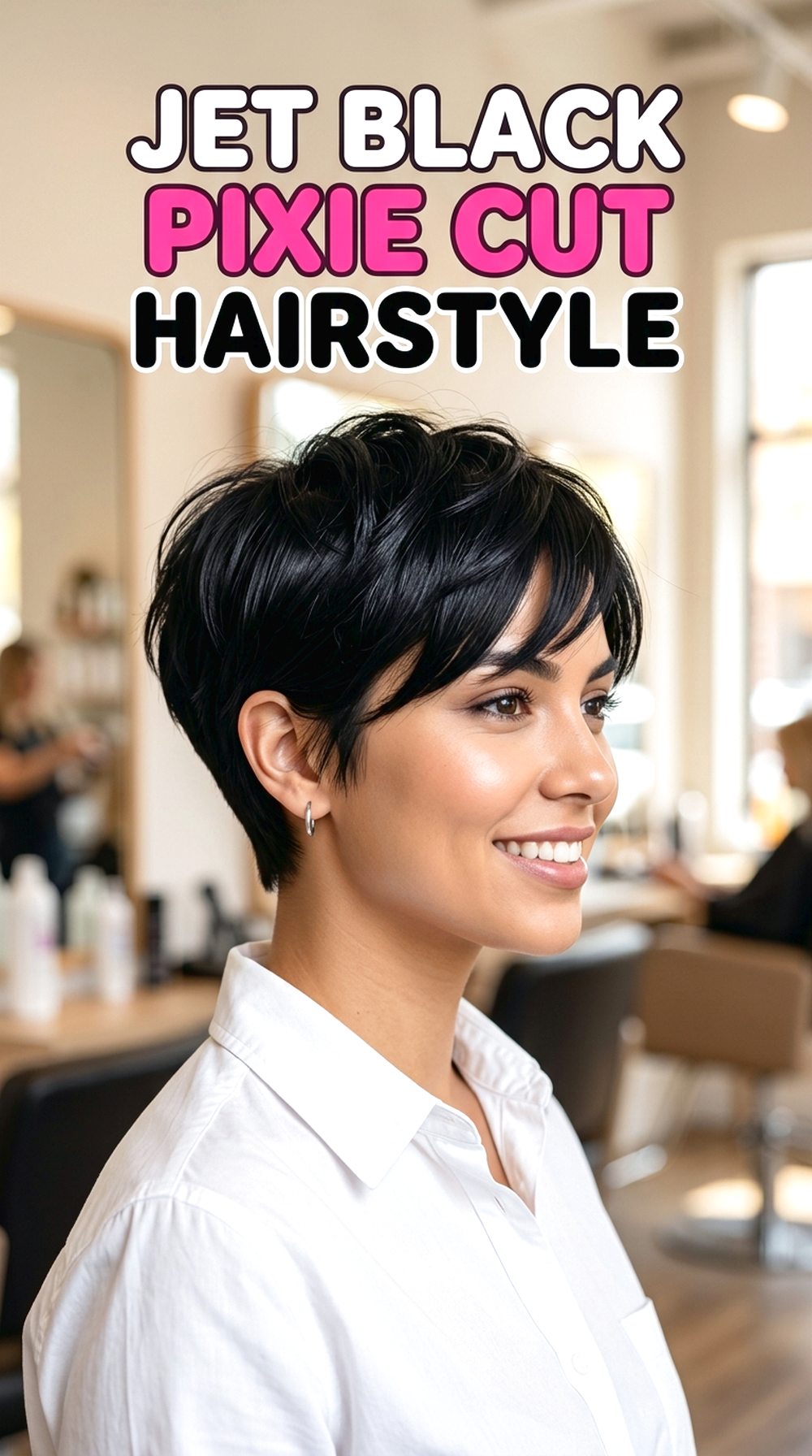 Jet Black Pixie Cut