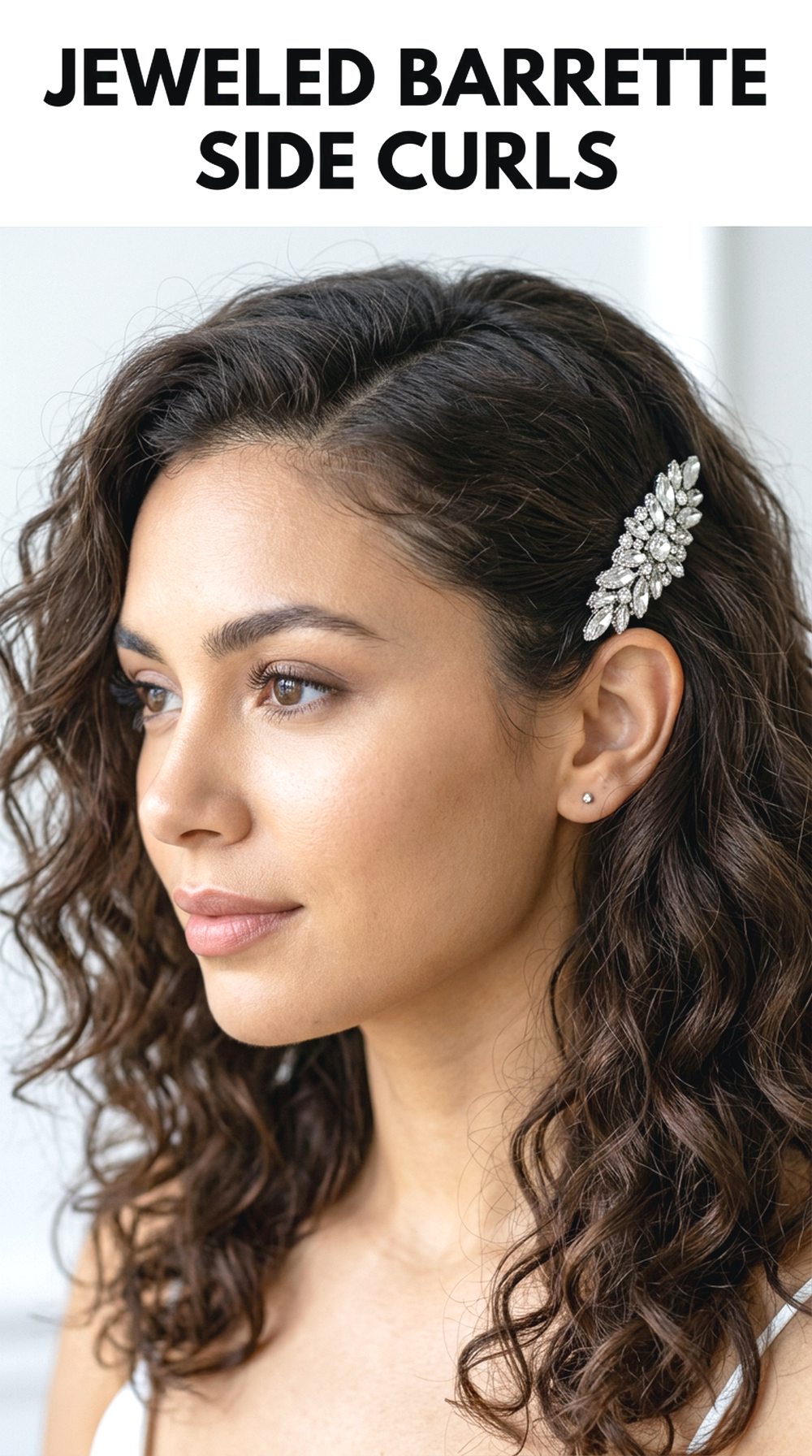 Jeweled Barrette Side Curls