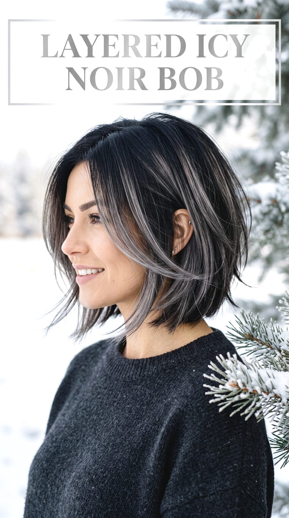 Layered Icy Noir Bob