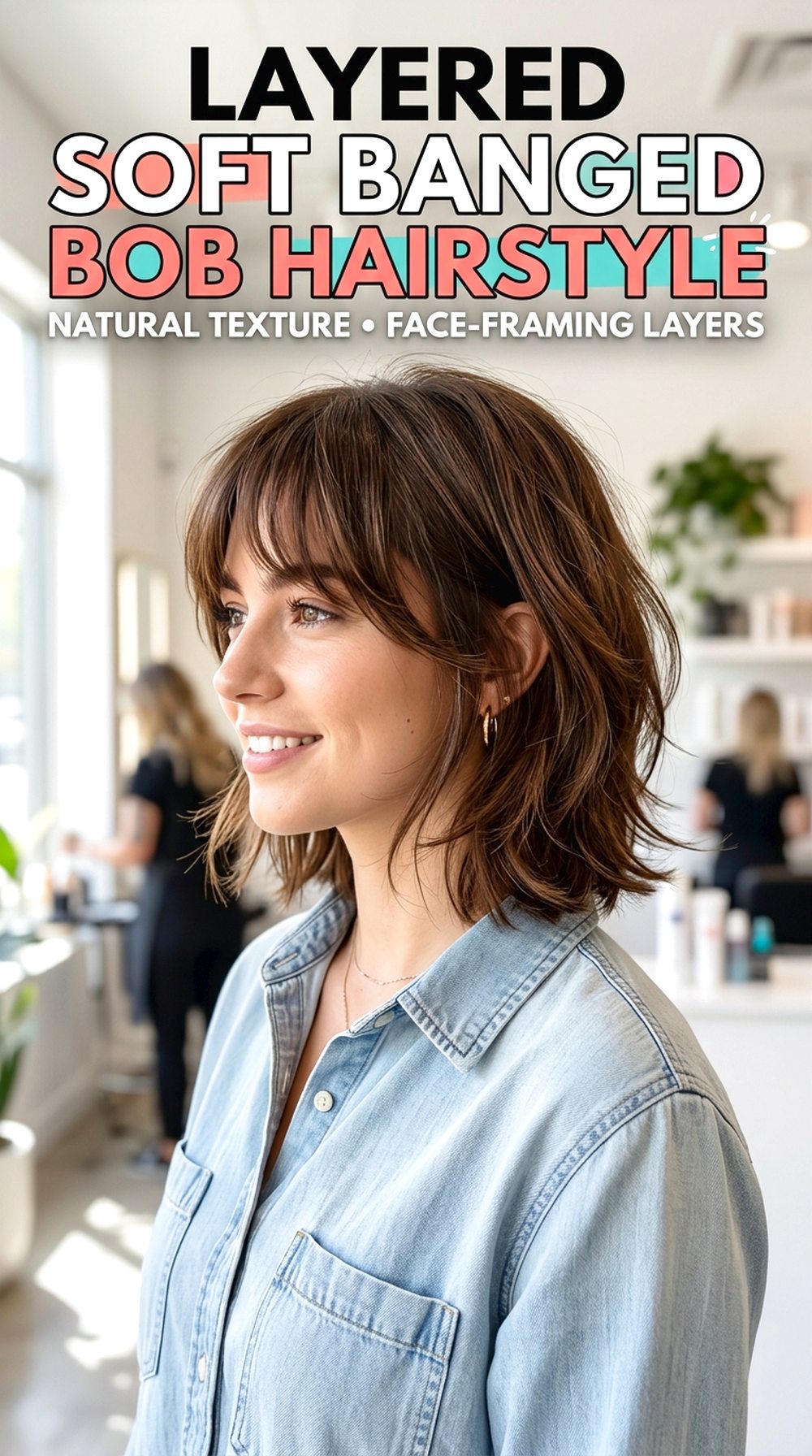 Layered Soft Banged Bob