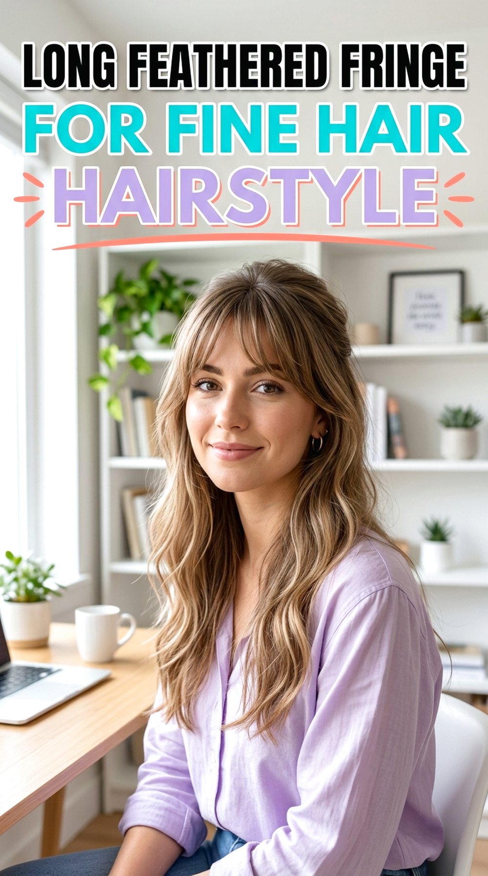 Long Feathered Fringe For Fine Hair