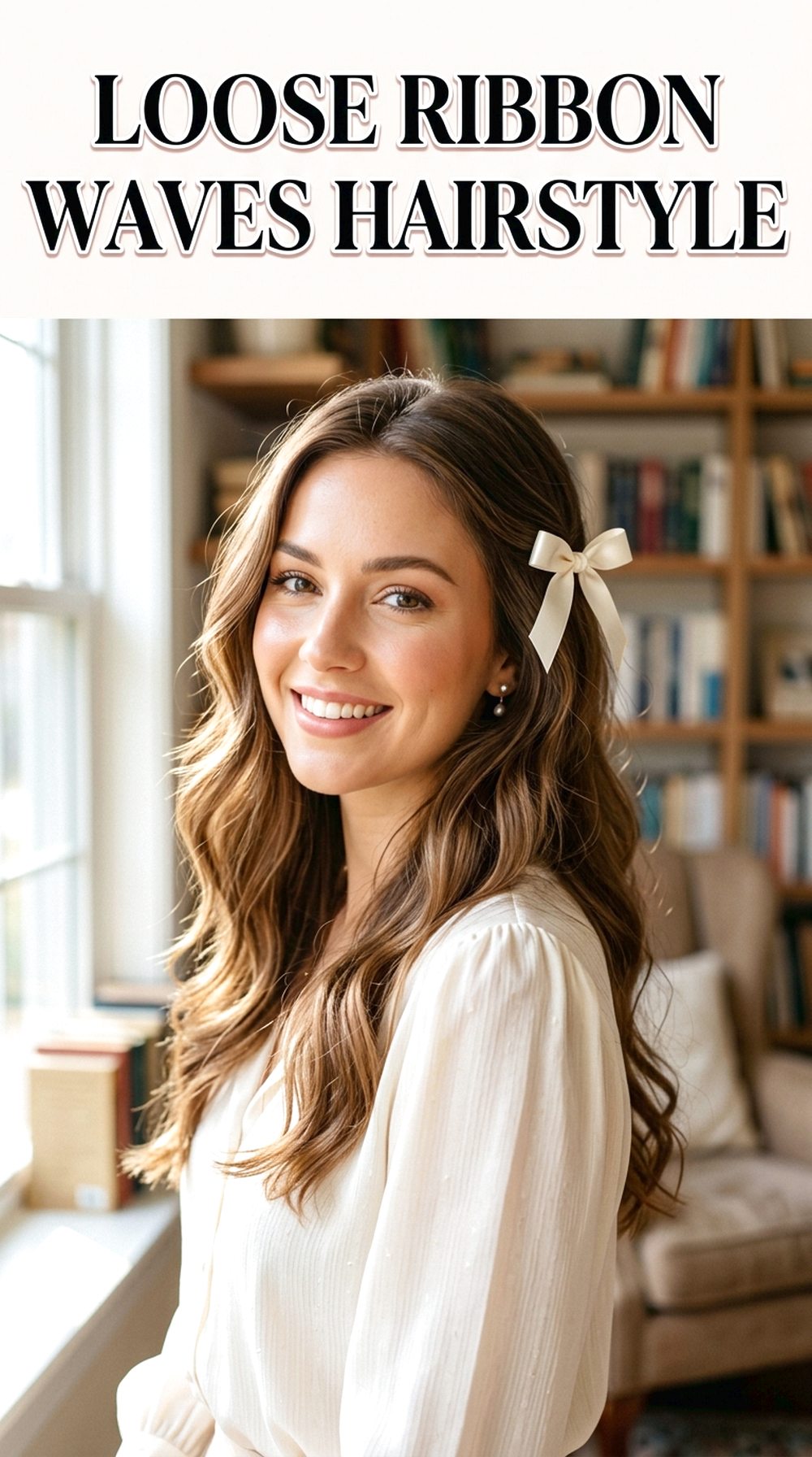 Loose Ribbon Waves Hairstyle