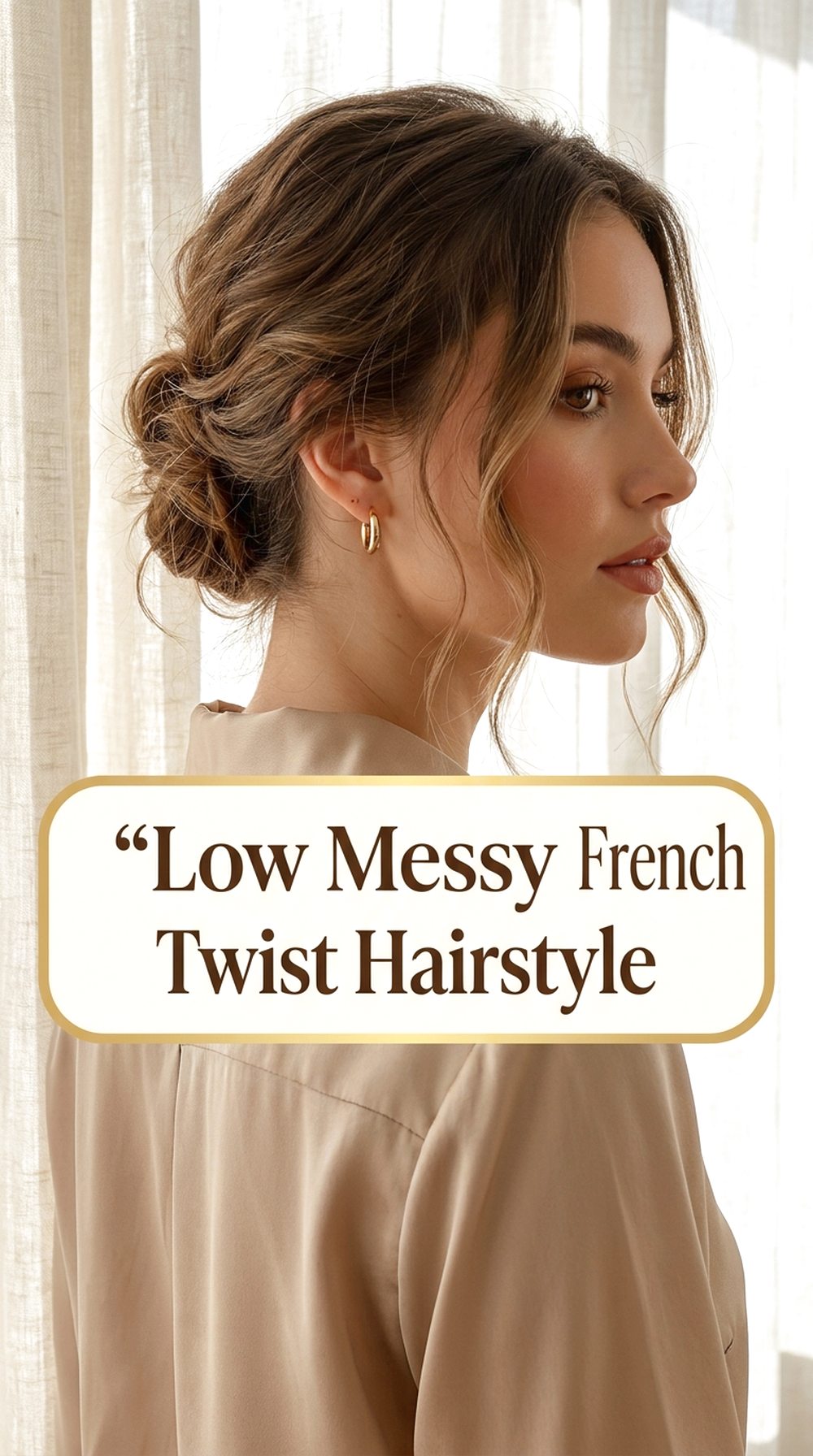 Low Messy French Twist