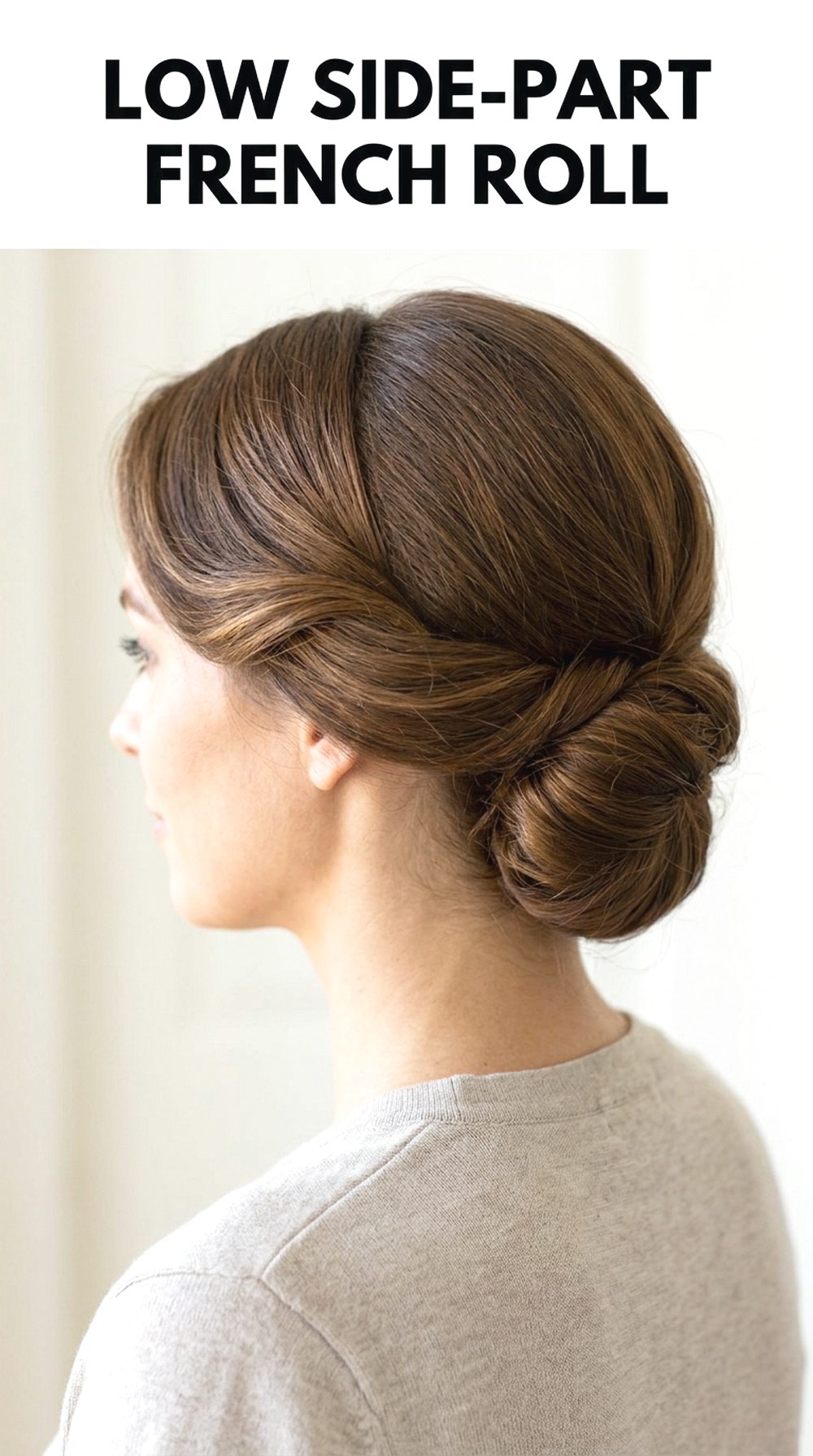 Low Side-Part French Roll