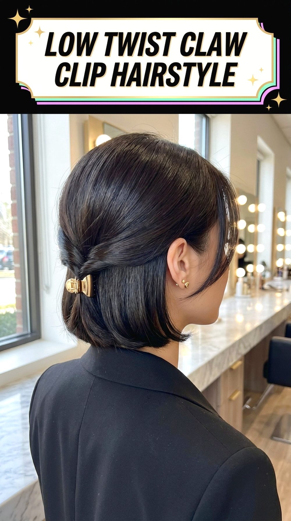 Low Twist Claw Clip Hairstyle