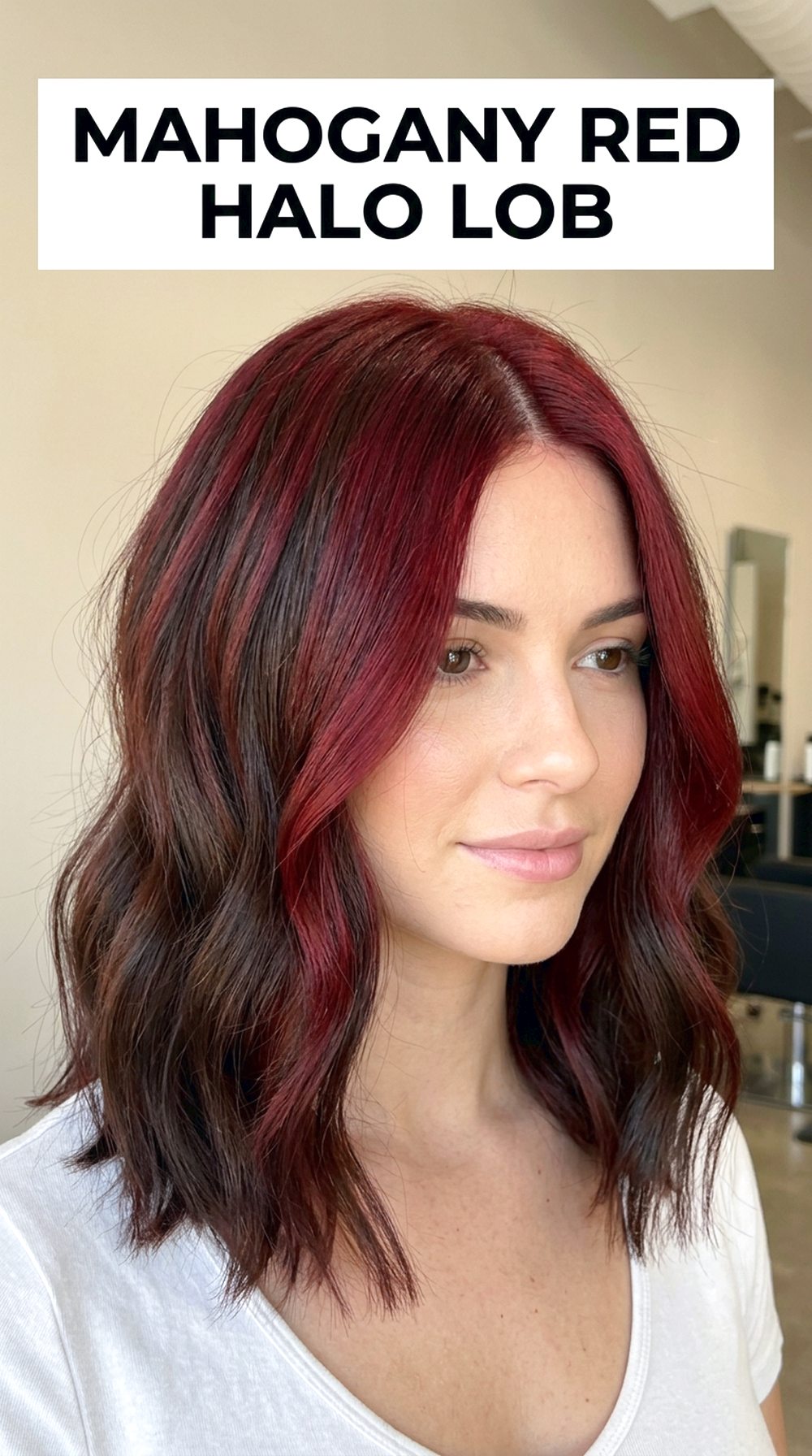 Mahogany Red Halo Lob