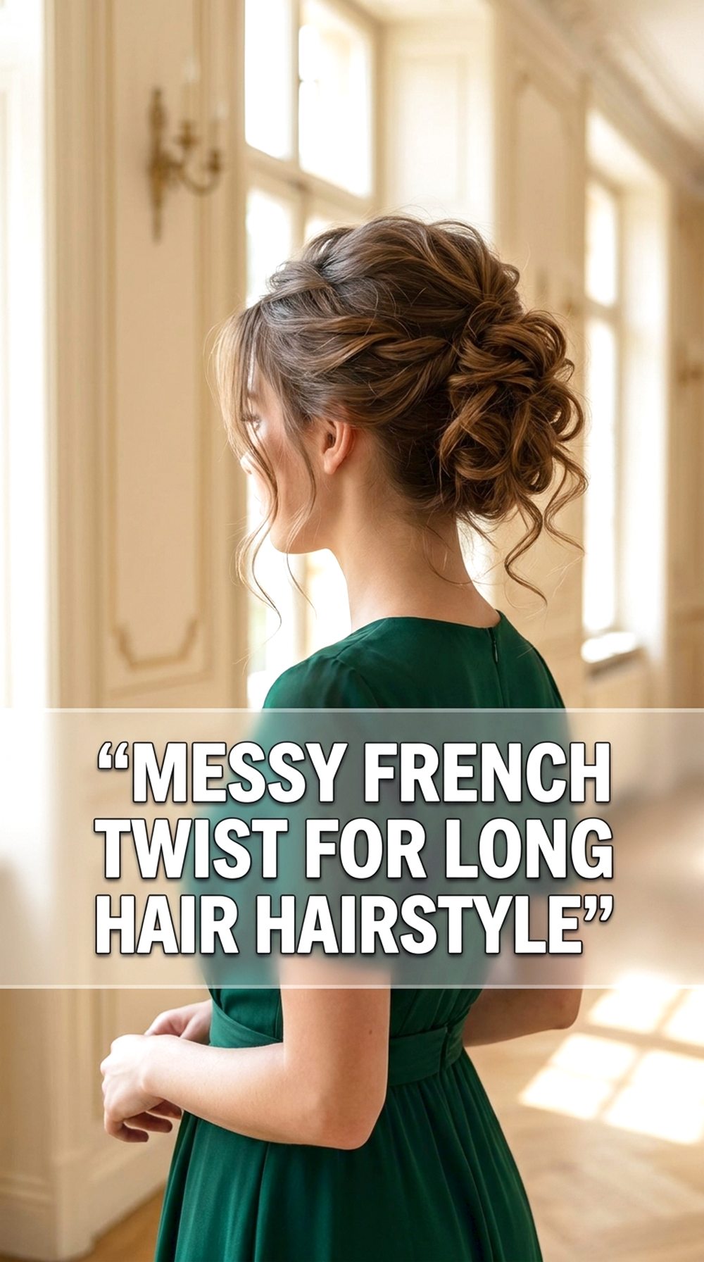 Messy French Twist For Long Hair