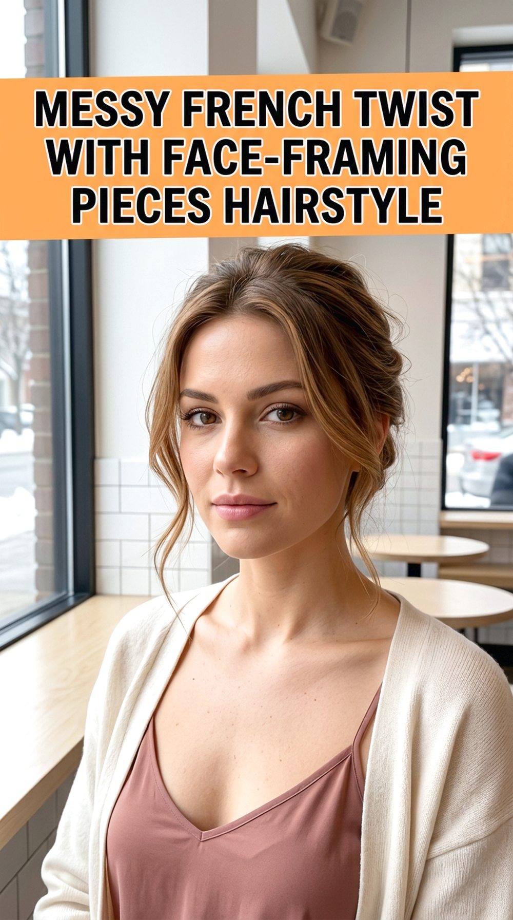 Messy French Twist With Face-Framing Pieces
