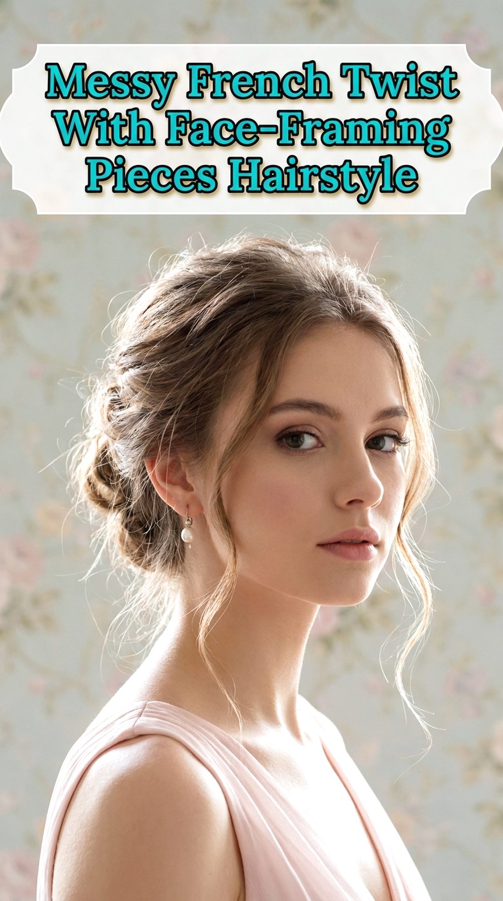 Messy French Twist With Face-Framing Pieces