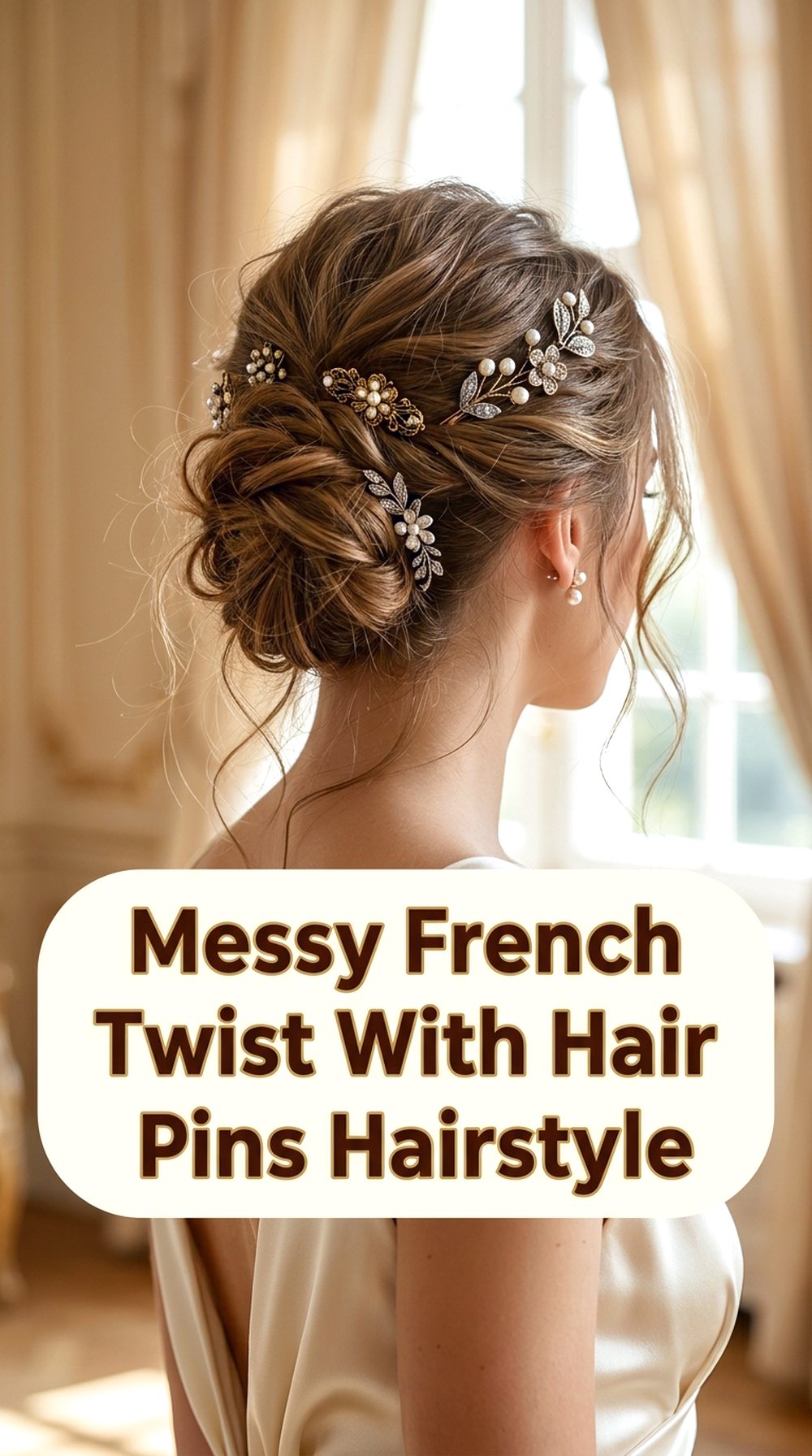 Messy French Twist With Hair Pins