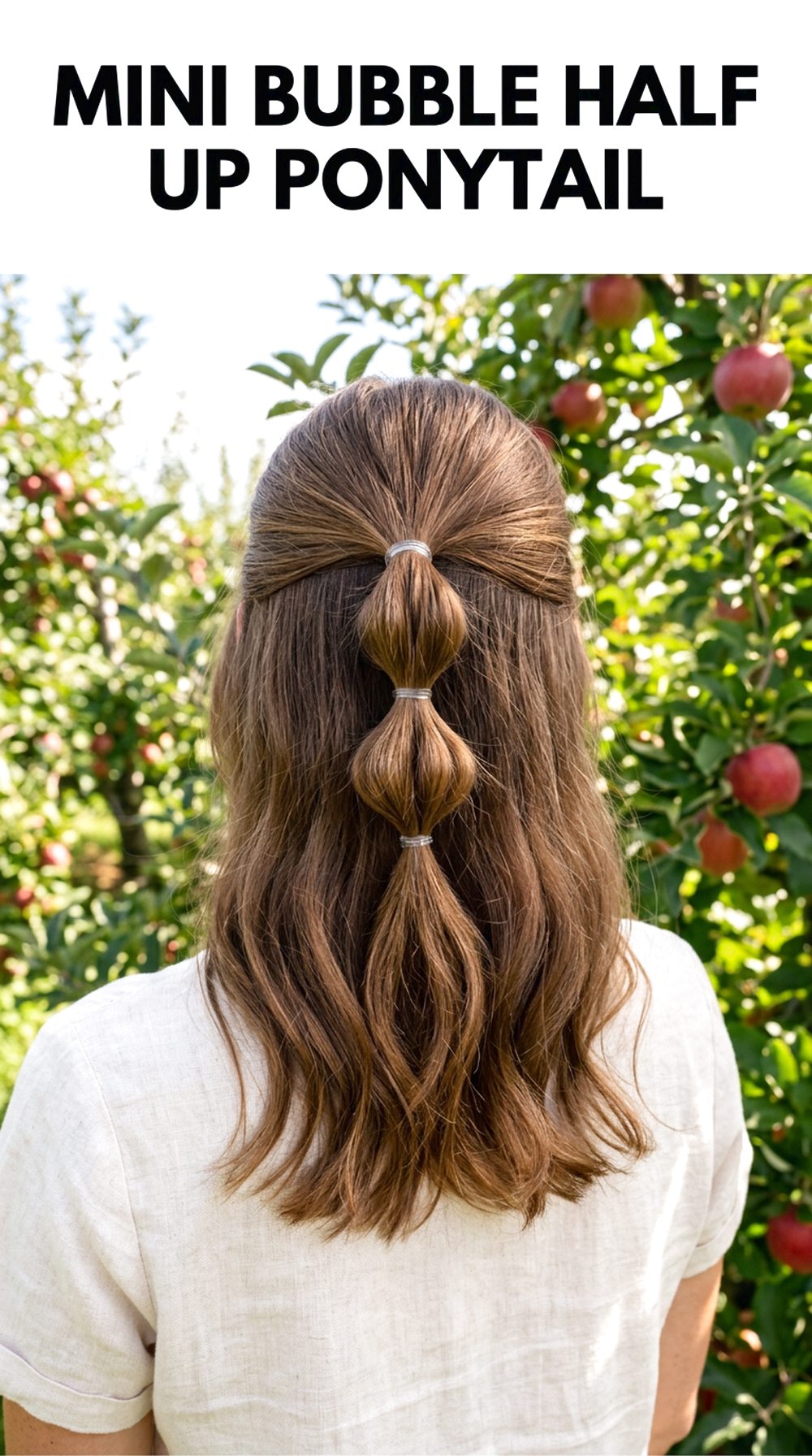 Mini Bubble Half Up Ponytail