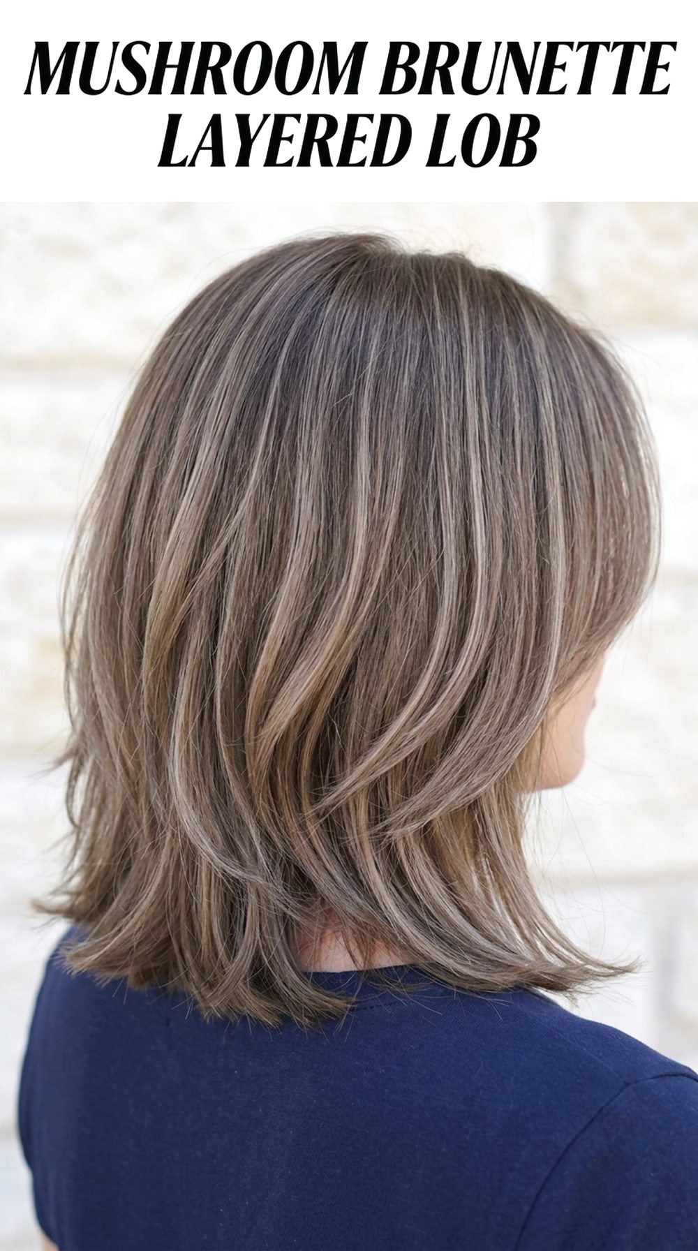 Mushroom Brunette Layered Lob