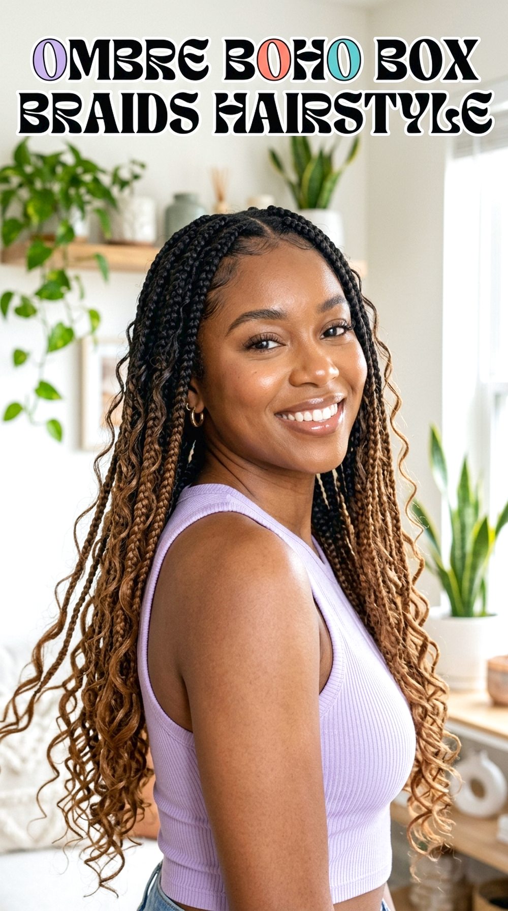 Ombre Boho Box Braids