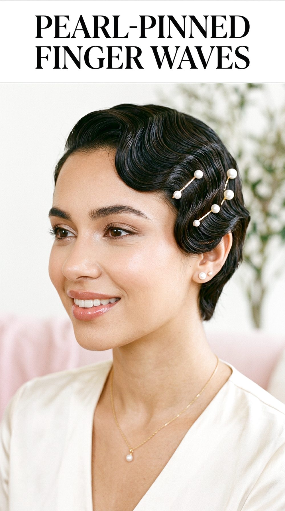 Pearl-Pinned Finger Waves